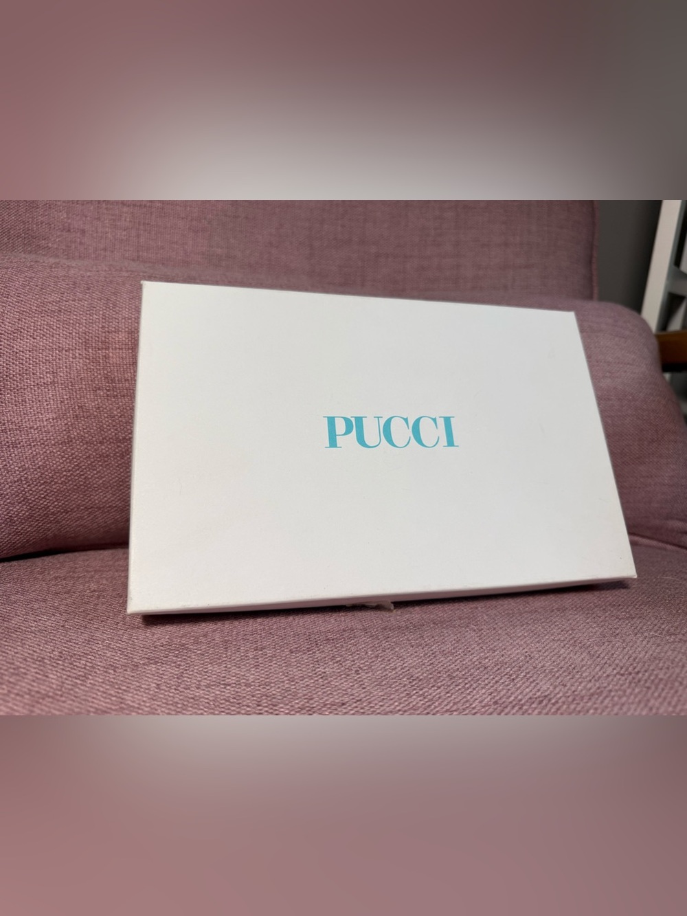 Pucci White Box with Turquoise Logo